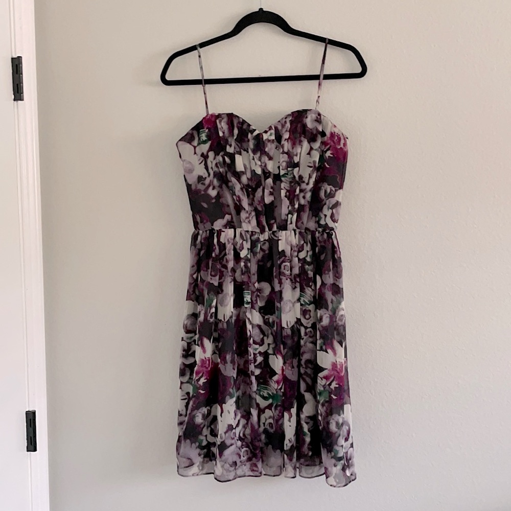 McGinn Purple Floral Dress Size 8